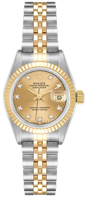 ROLEX Lady-Datejust 26 Champagne Diamond Dial Women'S Watch 69173 Image 1