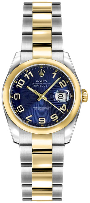 ROLEX Lady-Datejust 26 Concentric Circle Blue Dial Women'S Watch 179163 Image 1