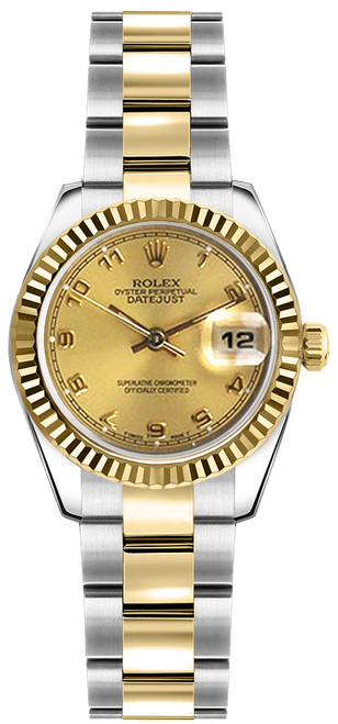 ROLEX Lady-Datejust 26 Champagne Dial Steel & Gold Watch 179173 Image 1 ROLEX Lady-Datejust 26 Champagne Dial Steel & Gold Watch 179173 Image 1