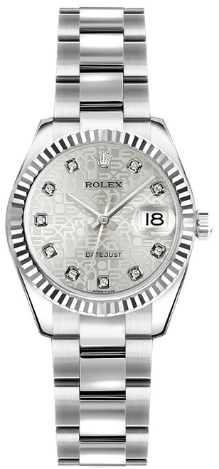 ROLEX Lady-Datejust 26 Silver Dial Oyster Women'S Watch 179174 Image 1