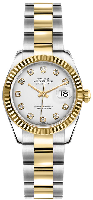 ROLEX Lady-Datejust 26 White Diamond Dial Watch 179173 Image 1
