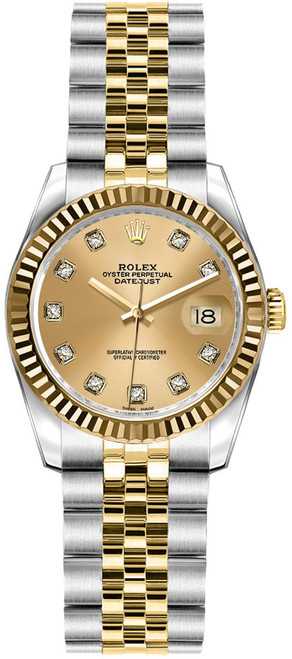 ROLEX Lady-Datejust 26 Jubilee Bracelet Gold & Steel Watch 179173 Image 1