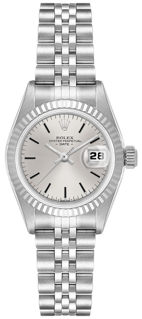 ROLEX Lady-Datejust 26 18K White Gold Fluted Bezel Women'S Watch 6917 Image 1