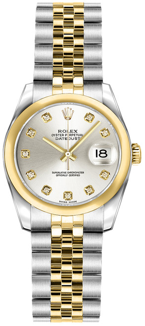 ROLEX Lady-Datejust 26 Diamond Silver Dial Women
S Watch 179163-0062 Image 1