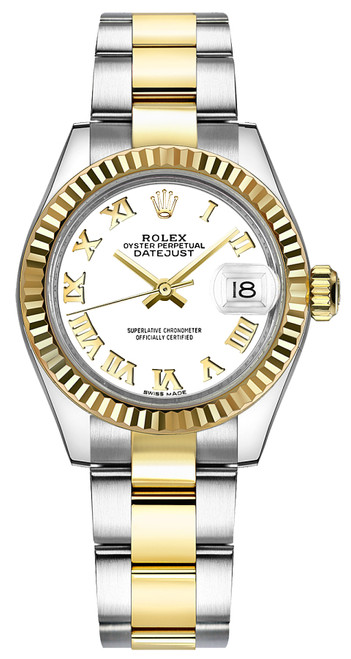 ROLEX Lady-Datejust 28 White Roman Numeral Dial Women'S Watch 279173-0024 Image 1