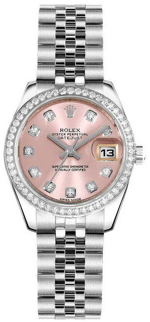 ROLEX Lady-Datejust 26 Pink Dial Women'S Watch 179384 Image 1