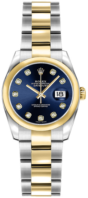 ROLEX Lady-Datejust 26 Blue Diamond Oyster Bracelet Women
S Watch 179163 Image 1