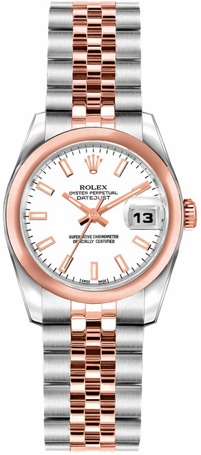 ROLEX Lady-Datejust 26 White Dial Rose Gold 
Steel Women
S Watch 179161 Image 1
