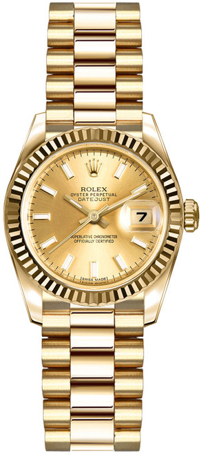 ROLEX Lady-Datejust 26 Solid 18K Yellow Gold Women'S Watch 179178 Image 1 ROLEX Lady-Datejust 26 Solid 18K Yellow Gold Women'S Watch 179178 Image 1