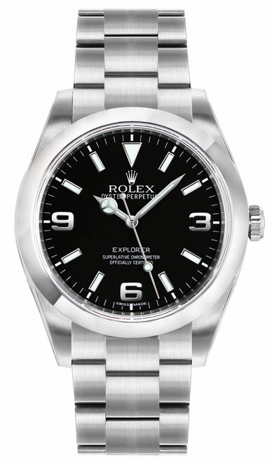 ROLEX Explorer Black Dial 39Mm Stainless Steel Men'S Watch 214270-0001 Image 1