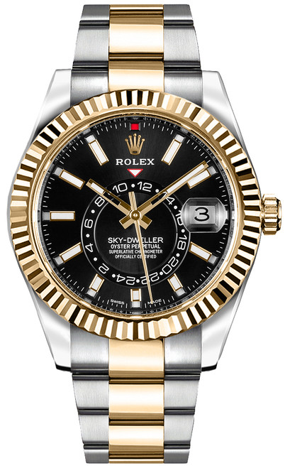 ROLEX Sky-Dweller Black Dial Men'S Watch 326933-0002 Image 1