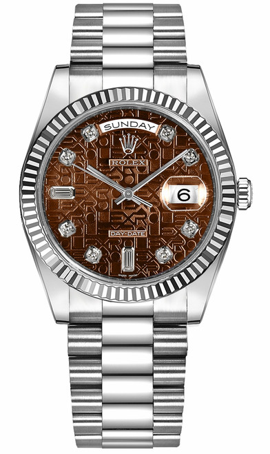 ROLEX Day-Date 36 President Bracelet White Gold Watch 118239 Image 1 ROLEX Day-Date 36 President Bracelet White Gold Watch 118239 Image 1