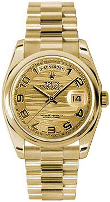 ROLEX Day-Date 36 Luxury Solid Gold Watch 118208 Image 1