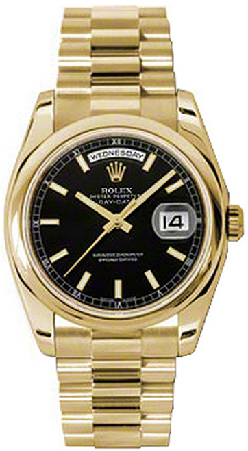 ROLEX Day-Date 36 Automatic Solid Gold Watch 118208-0082 Image 1