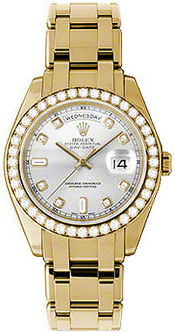ROLEX Day-Date Special Edition Diamond Men'S Gold Watch 18948 Image 1 ROLEX Day-Date Special Edition Diamond Men'S Gold Watch 18948 Image 1