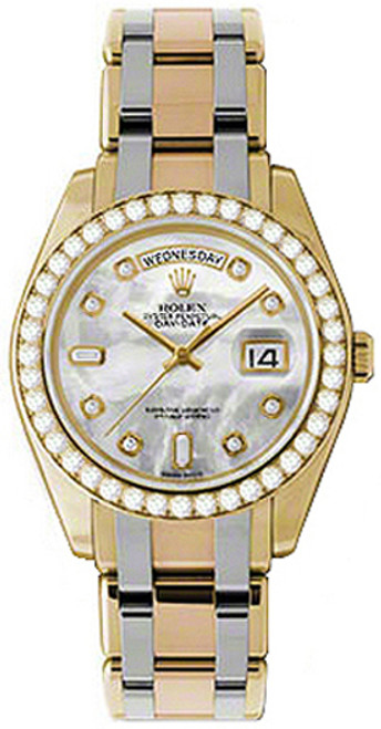 ROLEX Day-Date Mother Of Pearl Diamond Men'S Watch 18948 Image 1
