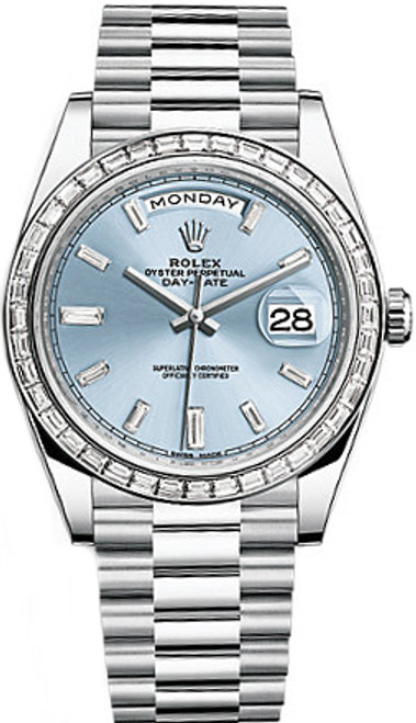 ROLEX Day-Date 40 Platinum Men'S Watch 228396Tbr-0002 Image 1 ROLEX Day-Date 40 Platinum Men'S Watch 228396Tbr-0002 Image 1