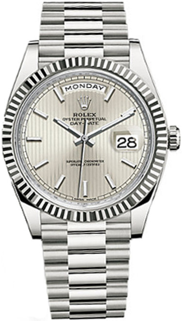 ROLEX Day-Date 40 Men'S Luxury 18K White Gold Men'S Watch 228239-0001 Image 1 ROLEX Day-Date 40 Men'S Luxury 18K White Gold Men'S Watch 228239-0001 Image 1
