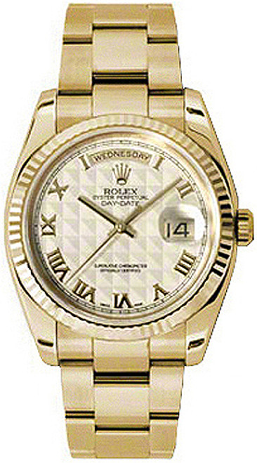 ROLEX Day-Date 36 Ivory Dial Gold Watch 118238 Image 1