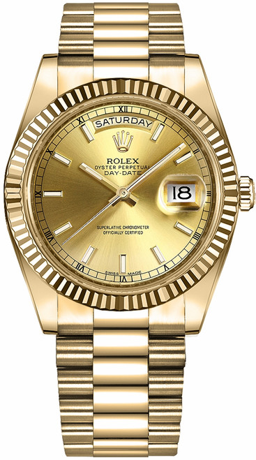 ROLEX Day-Date 41 Luxury Men'S Gold Watch 218238 Image 1