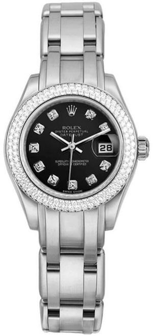 ROLEX Masterpiece Pearlmaster Diamond Bezel Women
S Watch 80339 Image 1