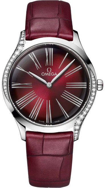 OMEGA De Ville Tresor Burgundy Dial Diamonds Women'S Watch 428.18.36.60.11.001 Image 1