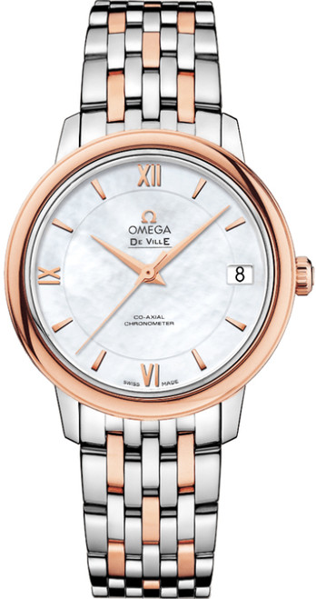 OMEGA De Ville Prestige Rose Gold & Steel Women'S Watch 424.20.33.20.05.002 Image 1 OMEGA De Ville Prestige Rose Gold & Steel Women'S Watch 424.20.33.20.05.002 Image 1