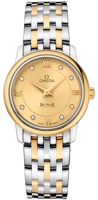 OMEGA De Ville Prestige Champagne Dial Women'S Watch 424.20.27.60.58.001 Image 1