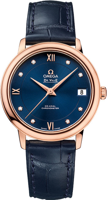 OMEGA De Ville Prestige Blue Dial Women'S Watch 424.53.33.20.53.001 Image 1 OMEGA De Ville Prestige Blue Dial Women'S Watch 424.53.33.20.53.001 Image 1