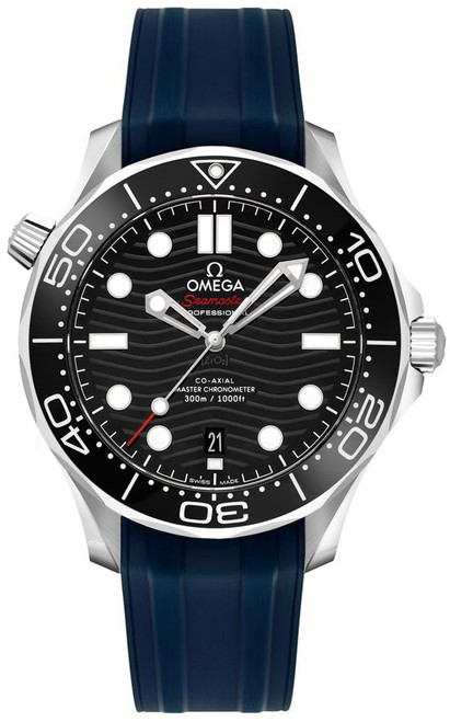 OMEGA Seamaster Diver 300M Blue Rubber Strap Men'S Watch 210.32.42.20.01.031 Image 1