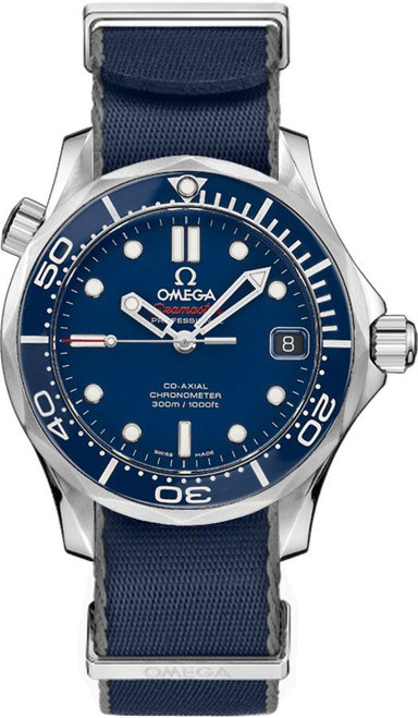 OMEGA Seamaster Blue Dial & Strap 36.25Mm Men'S Watch 212.30.36.20.03.001 Image 1 OMEGA Seamaster Blue Dial & Strap 36.25Mm Men'S Watch 212.30.36.20.03.001 Image 1