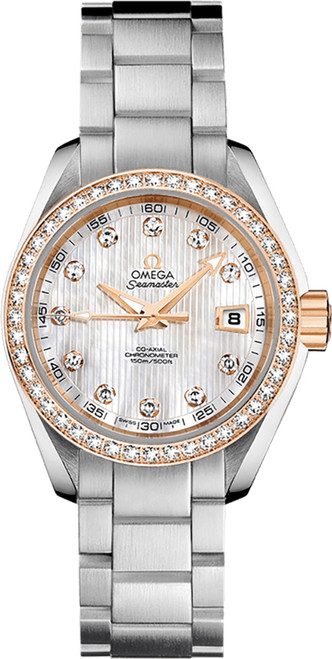 OMEGA Seamaster Aqua Terra Diamond Bezel Women'S Watch 231.25.30.20.55.003 Image 1
