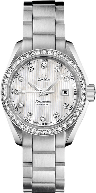OMEGA Seamaster Aqua Terra Mother Of Pearl 30Mm Ladies Watch 231.15.30.61.55.001 Image 1