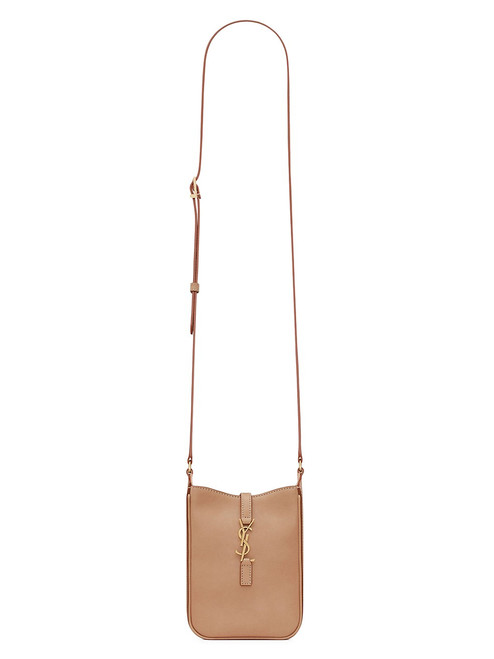 SAINT LAURENT Le 5 À 7 Mini Vertical Bag In Vegetable-Tanned Leather VINTAGE BROWN GOLD Image 1