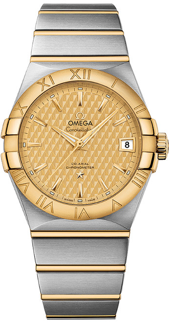 OMEGA Constellation 18K Gold & Steel Luxury Watch 123.20.38.21.08.002 Image 1