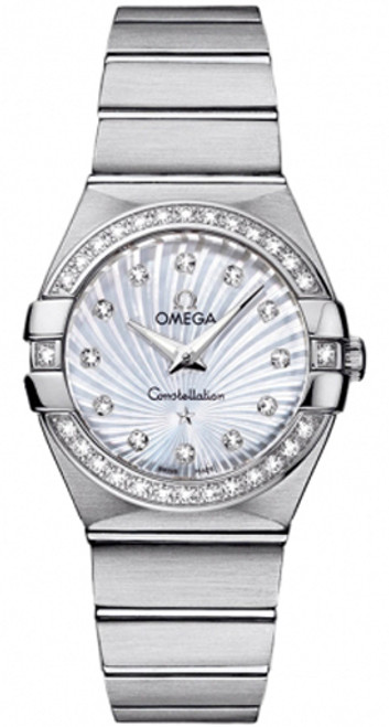 OMEGA Constellation White Mother Of Pearl Diamond Women'S Watch 123.15.27.60.55.002 Image 1
