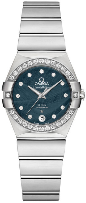 OMEGA Constellation 27Mm Steel Blue Dial Women'S Watch 123.15.27.20.53.001 Image 1
