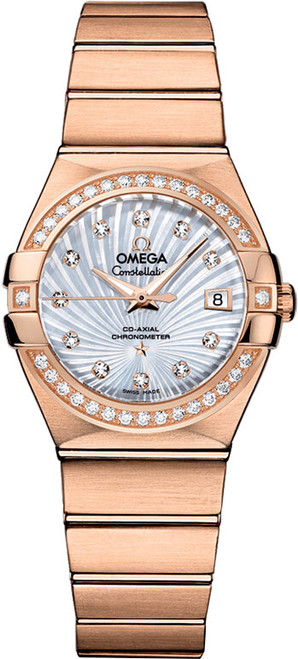OMEGA Constellation Solid 18K Rose Gold Women'S Watch 123.55.27.20.55.001 Image 1