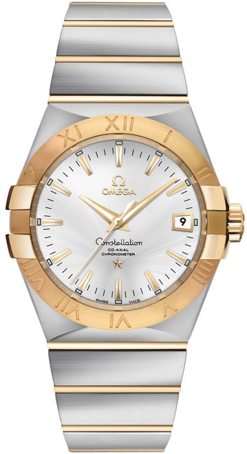 OMEGA Constellation 35Mm Two-Tone Silver Dial Luxury Watch 123.20.35.20.02.002 Image 1