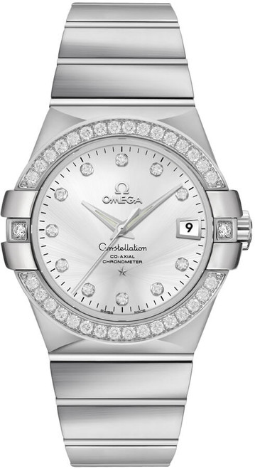 OMEGA Constellation Silver Dial Diamond Men'S Luxury Watch 123.15.35.20.52.001 Image 1