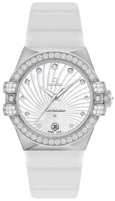 OMEGA Constellation Solid 18K White Gold Women'S Watch 123.57.35.20.55.005 Image 1