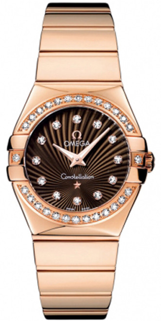 OMEGA Constellation Brown Dial 18K Rose Gold Luxury Watch 123.55.27.60.63.002 Image 1