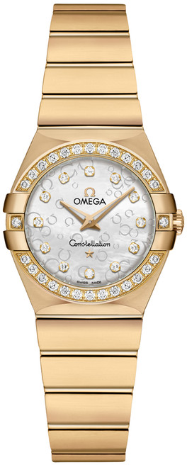 OMEGA Constellation Diamond & Solid Yellow Gold Ladies Luxury Watch 123.55.24.60.55.016 Image 1