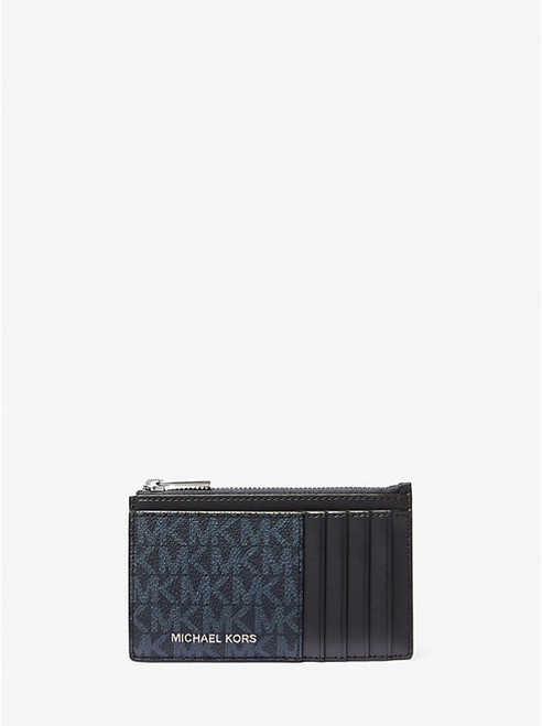 MICHAEL KORS Cooper Slim Signature Logo Zip Wallet ADMRL/PLBLUE Image 1