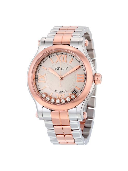 CHOPARD Happy Sport Silver Guilloche Dial Ladies Watch CHOPARD Happy Sport Silver Guilloche Dial Ladies Watch