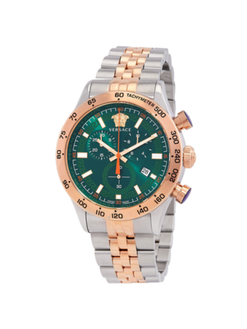 VERSACE  Hellenyium Chronograph Quartz Green Dial Men's Watch