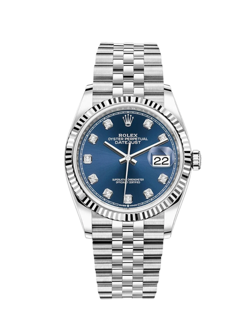 ROLEX Datejust 36 Diamond Blue Dial Ladies Watch