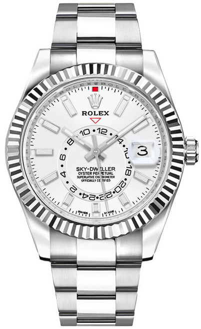 ROLEX Sky-Dweller White Dial Luxury Watch 326934-0001 Image 1