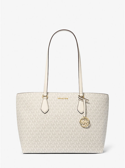 MICHAEL KORS  Sheila Large Signature Logo Tote Bag - Vanilla