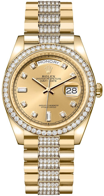 ROLEX Day-Date 36 Champagne Dial Yellow Gold Unisex Watch 128348Rbr-0010 Image 1 ROLEX Day-Date 36 Champagne Dial Yellow Gold Unisex Watch 128348Rbr-0010 Image 1